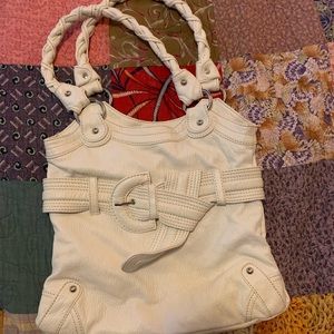 Super soft white leather handbag by Marc echo